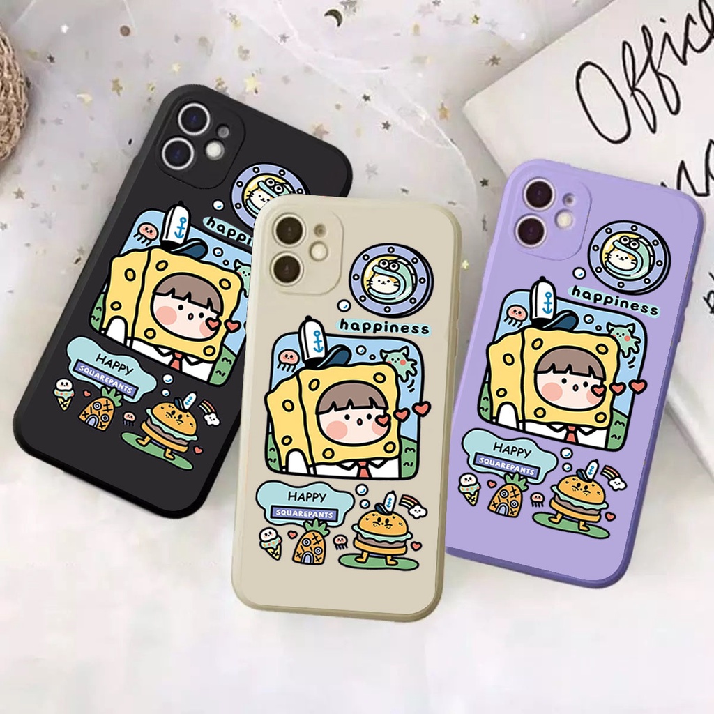 DC CASE SAMSUNG  A12 5G / A21s / A22 4G NEW CASE MACARON SPONGEBOB CUTE GIRL