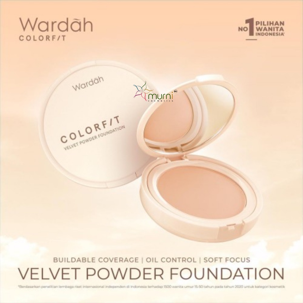 WARDAH COLORFIT VELVET POWDER FOUNDATION SPF 20 PA+++