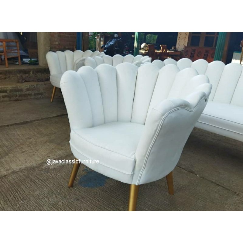 1 SET KURSI PELAMINAN KERANG LESTI KIPAS SOFA PENGANTIN TAMU MANTEN MURAH BAHAN RANGKA KAYU JATI KAIN BLUDRU HALUS BUSA JOK EMPUK BERKUALITAS EXPORT JEPARA-3