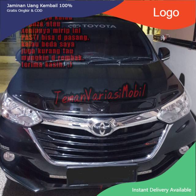ORIGINAL DEFLECTA DEFLEKTA VARIASI KAP MESIN MOBIL ALL NEW AVANZA 2015 2016 2017 2018 ALL NEW XENIA 