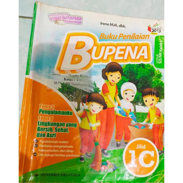 Buku pelajaran sekolah bekas Bupena 1c - Penerbit Erlangga