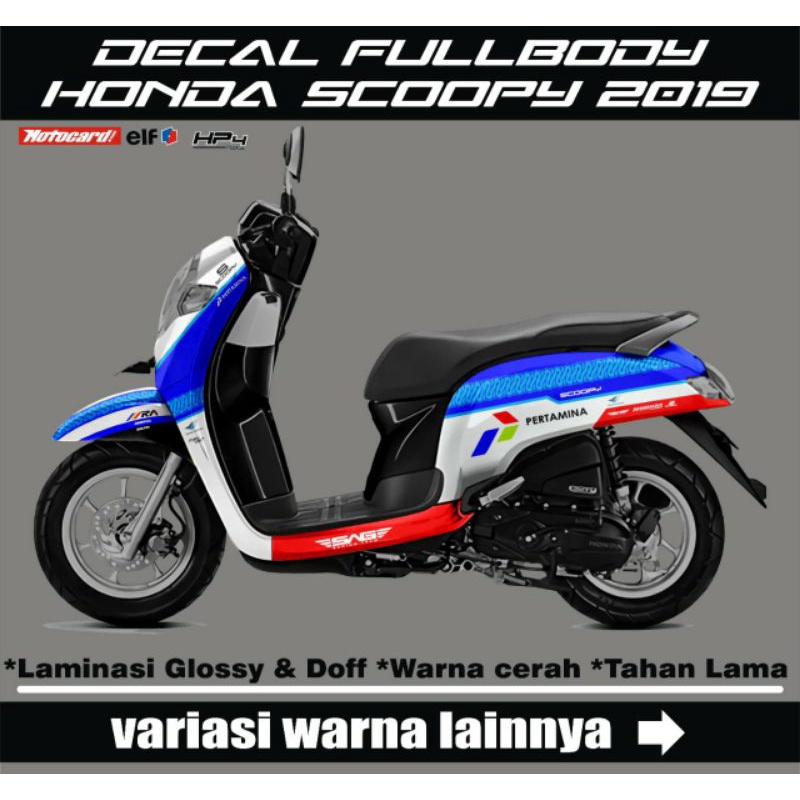 Decal sticker Scoopy full body Fi scopy dekal stiker thn 2017- 2021 VVA Mandalika