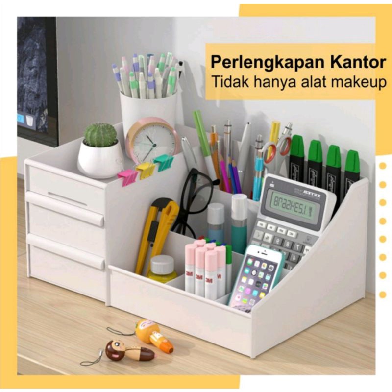 Rak kosmetik make up Rak alat tulis kantor storage PP