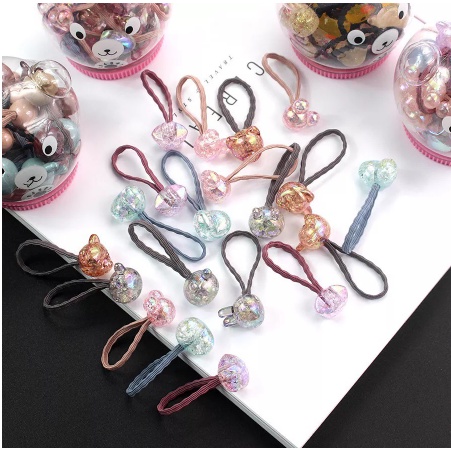 [SATUAN] Ikat Rambut Karet Elastis Mini Model Kristal Crystal Gaya Korea - Fashion Import Marble Elastic Hair Ties