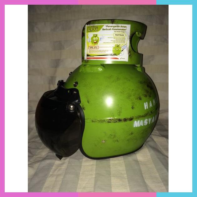 Helm Tabung Lpg Merah Muda