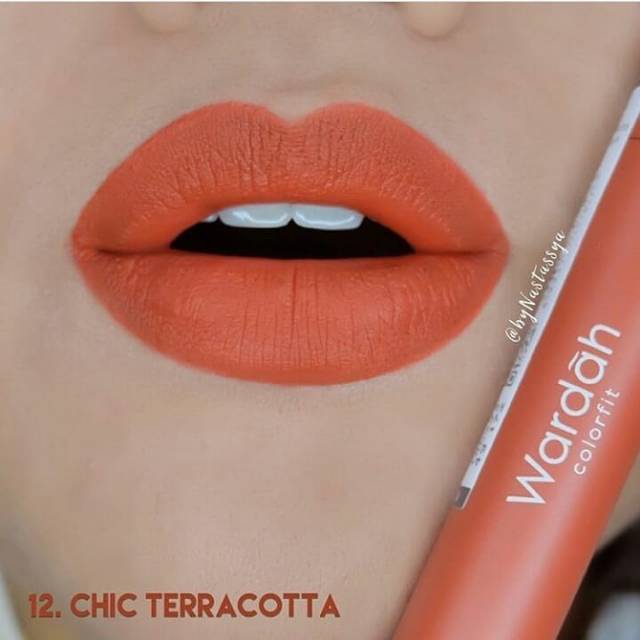 Wardah Velvet Matte Lip Mousse 12.Chic Terracotta