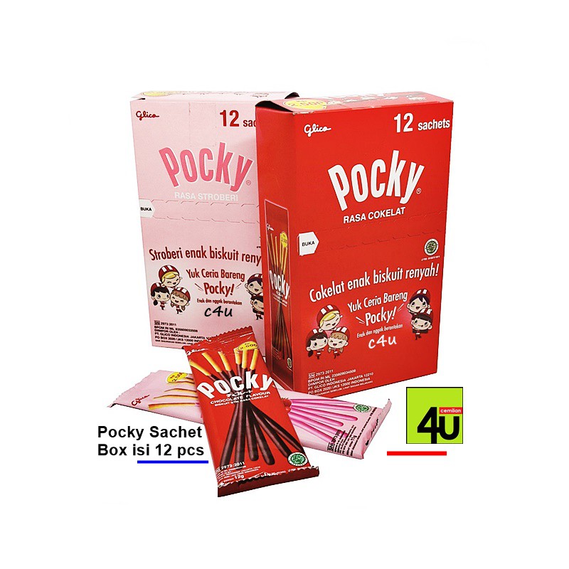 

Pocky Sachet - Biskuit Stik Salut Cokelat - BOX isi 12 pcs