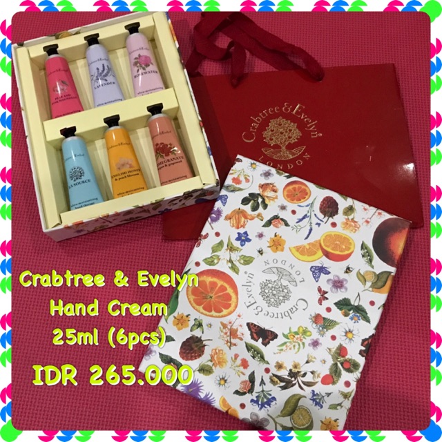 Crabtree and Evelyn handcream 25ml isi 6pc