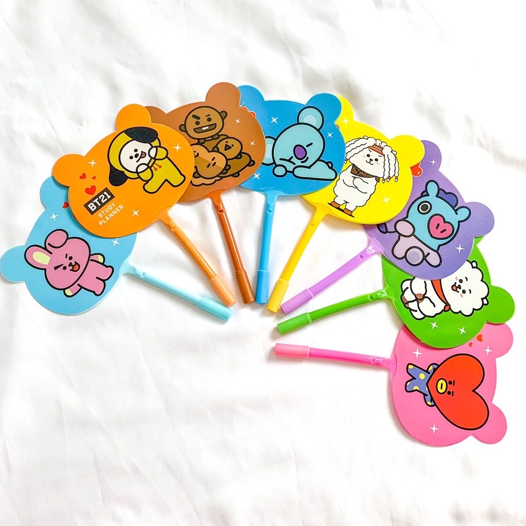 

PULPEN KIPAS MINI FAN BT21 PEN BTS PENA BANGTAN ARMY MURAH READY COD GROSIR