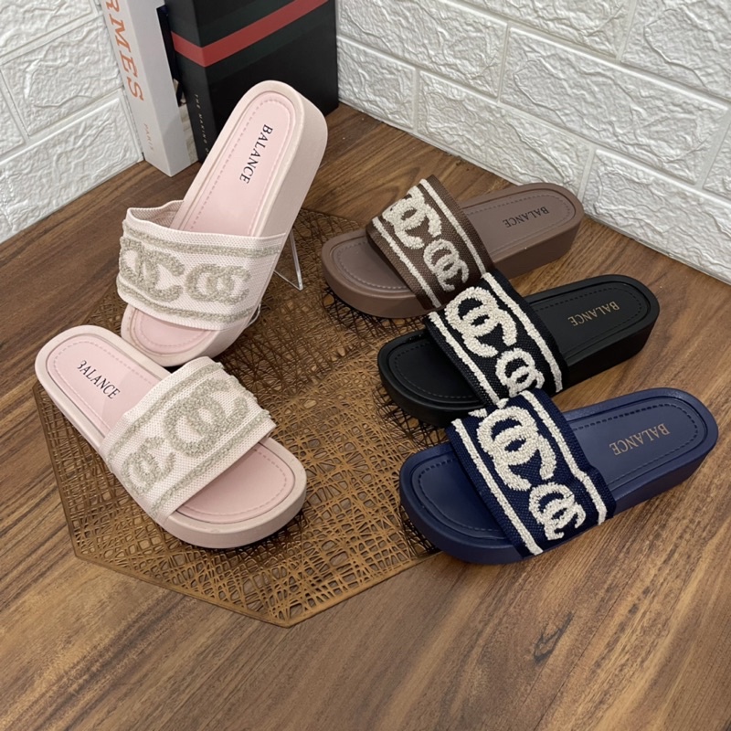 sandal wedges jelly import wanita / sandal tinggi jelly import wanita