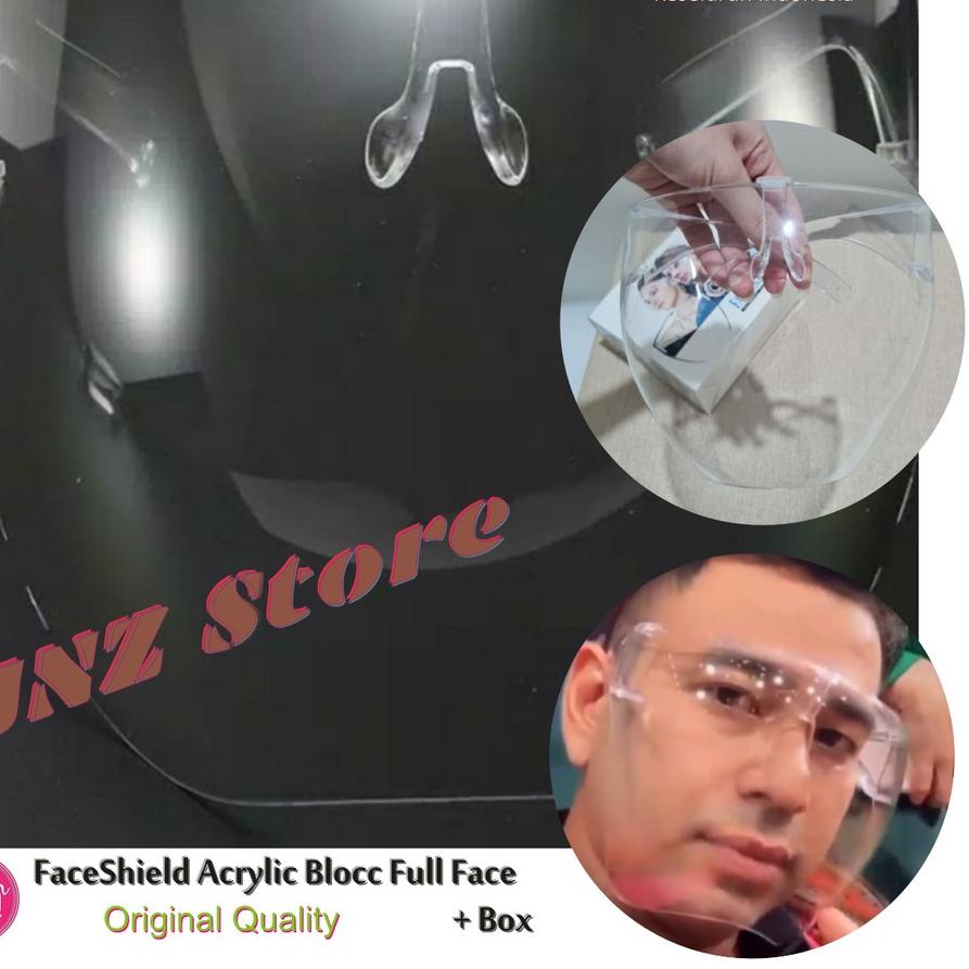Ditunggu Face Shield acrylic full face  model ✔
