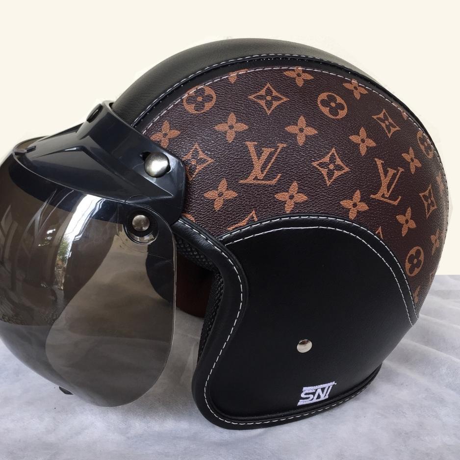 ジ Helm bogo retro kulit motif lv Promo