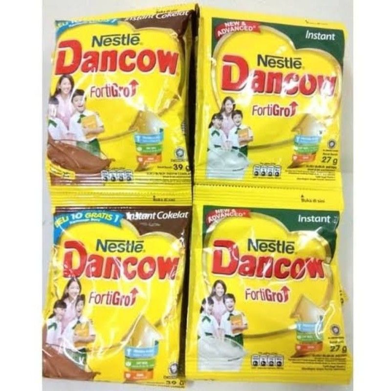 

susu bubuk Dancow 1 renceng isi 10 sachet