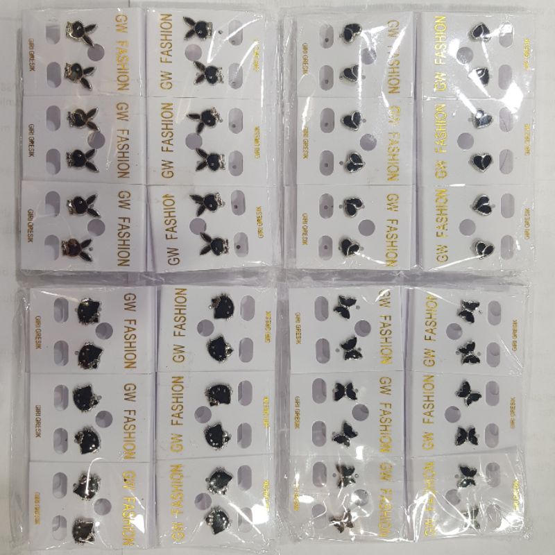 Anting Cat Fungky Tusuk 12pasang Kulakan Grosir