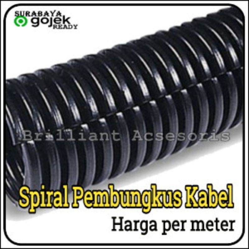 Selang Spiral Pembungkus Kabel - 7mm / 10mm / 13mm / 15mm / 19mm