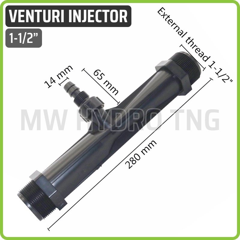 Venturi Injector size 1-1/2 Inch, Male Thread