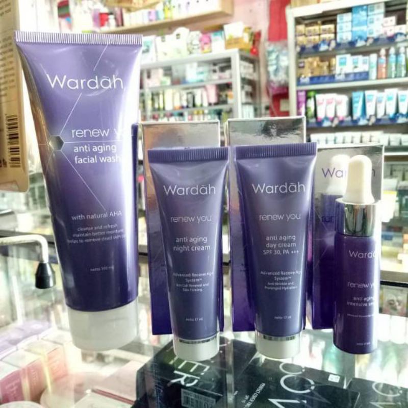 WARDAH RENEW YOU PAKET EKONOMIS HARIAN KOSMETIK WAJAH WARDAH SERIES ORIGINAL COD