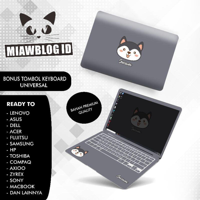 Garskin Laptop Custom Full Body Cute Baby Wolf