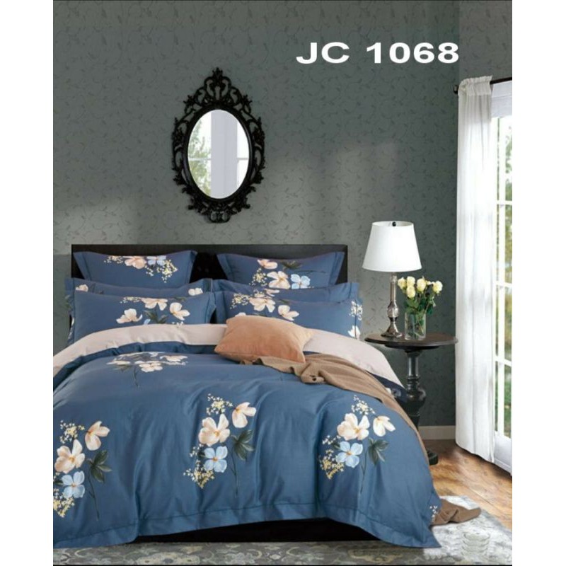 Sprei Katun Jepang Motif Bunga Daun T.30