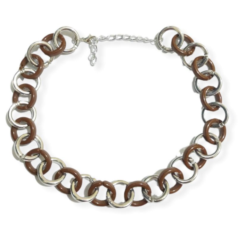 Kalung Rantai Akrilik Kombinasi Valerie Acrilic Chain Necklace Edgy Colorful