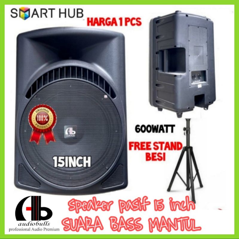 Speaker Pasif AB Audio Bulls 15 Inch Model Mackie + Stand Speaker - 1 Pcs