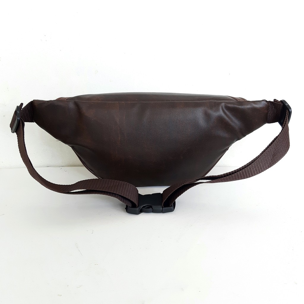 Waistbag Pria Kulit Sintetis Tas Selempang Dada Pinggang Cowok Wesbag Tas Slempang Tas Soren Wind