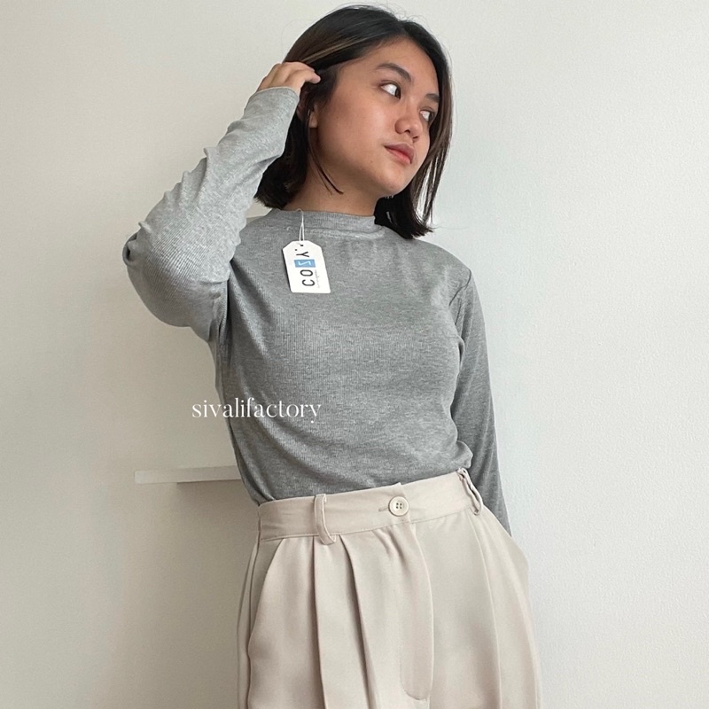 SIVALI Kaos Lengan Panjang Misty 777 || Inner Hijab Basic Shirt Atasan Wanita