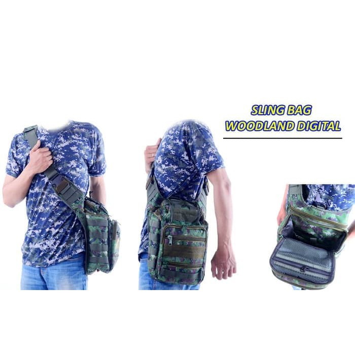 Tas Selendang Selempang - Shoulder Sling Bag - Tactical Army Military