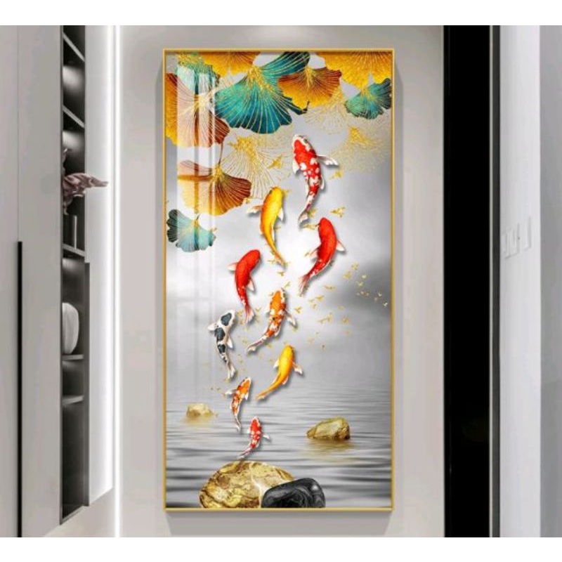 lukisan ikan koi pembawa hoki