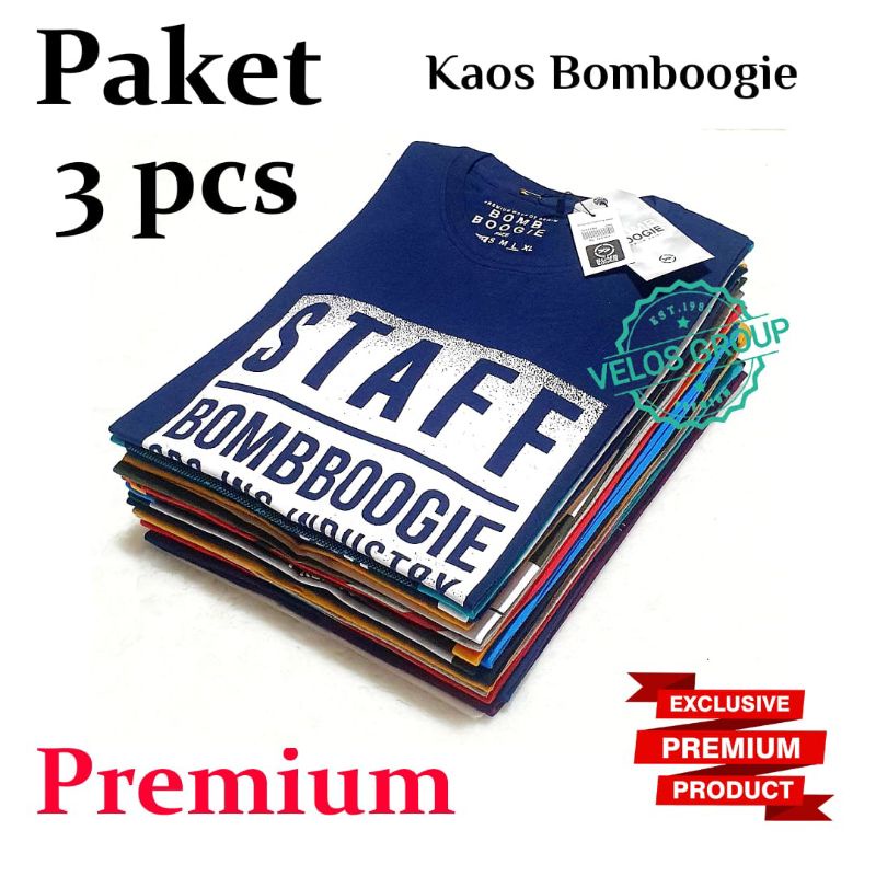 Beli 1 Gratis 2 Kaos Distro Bomboogie Terbaru / Kaos pria distro / Kaos distro / Kaos pria dewasa / 