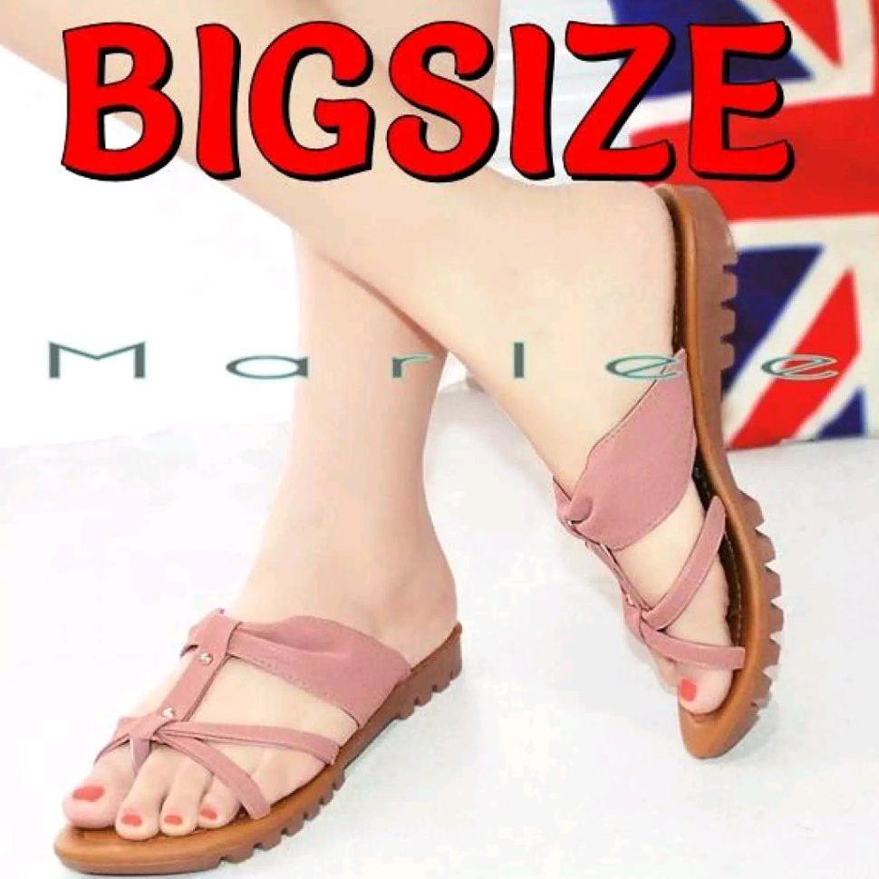Unik BIG SIZE  Sandal Flat Wanita Sonya