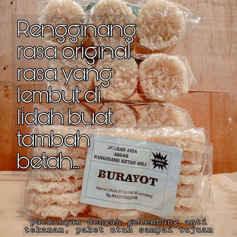 

RENGGINANG MENTAH ISI 24/ RENGGINING/ RANGGINANG/ RANGINANG ORIGINAL BAWANG PUTIH 500 G