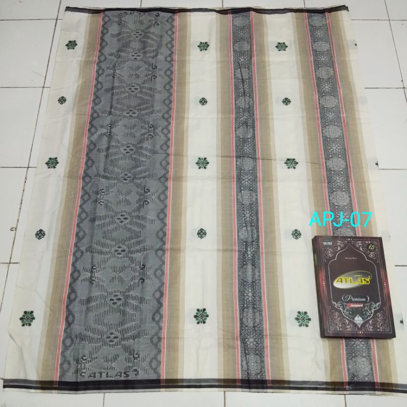 Sarung atlas premium jacquard silver