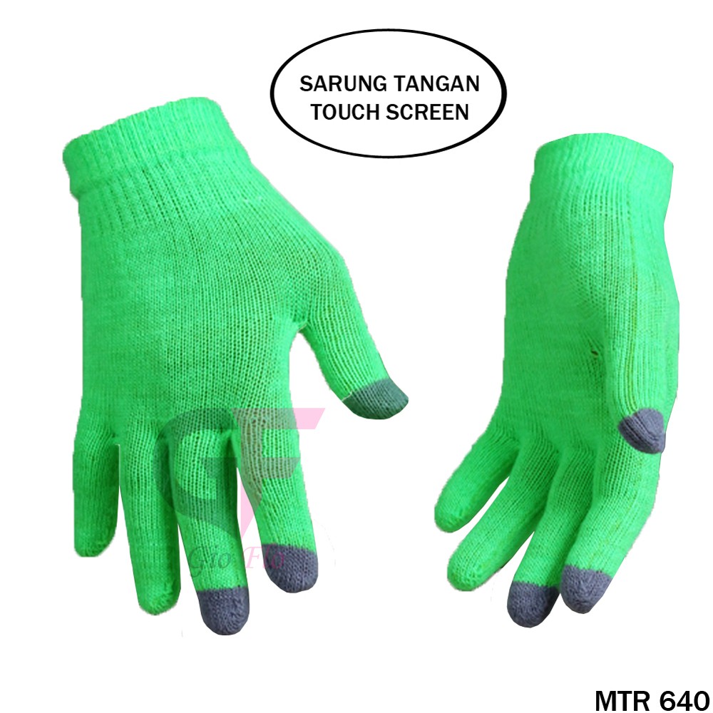 GIOFLO Sarung Tangan Touch Screen Sepeda Motor Layar Sentuh Full Jari Finger Rajut (Banyak Pilihan)