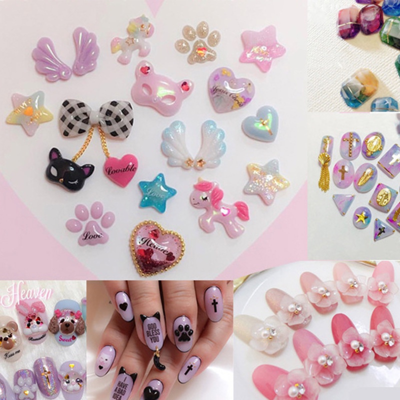 Siy Cetakan Kristal Epoxy Resin UV 3D Bahan Silikon Untuk Dekorasi Nail Art DIY