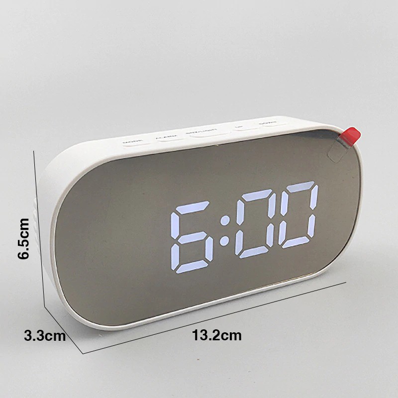 Jam Digital / Mirror Alarm Clock Modern Minimalist / LCD Digital Display Table Clock/ShopeeHaul