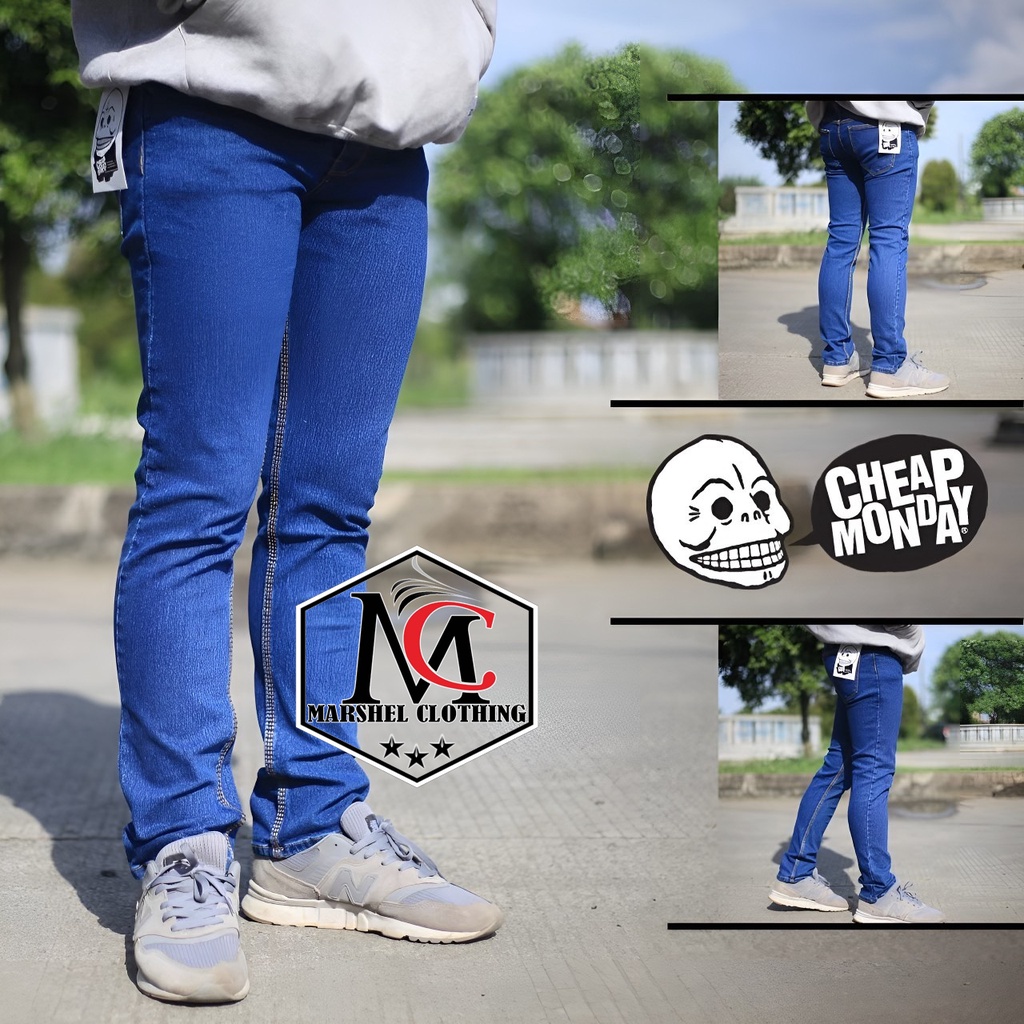 RCL - Celana Panjang Navy Jeans Cheap Monday Pensil Strecth Slimfit Skinny Pria Cheap Monday S.M.L.XL 27 s/d 34 27 s/d 34