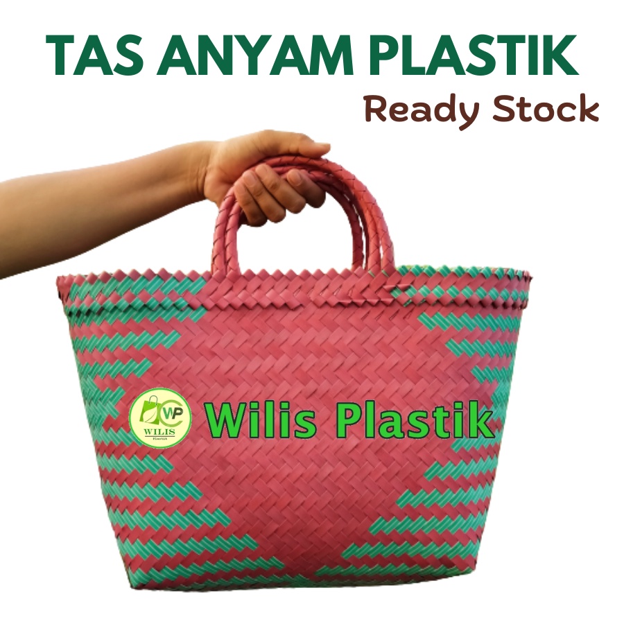 Tas Anyam Hampers READY STOCK Bahan Plastik Strapping Tebal untuk Parcel Souvenir Hajatan Jinjing