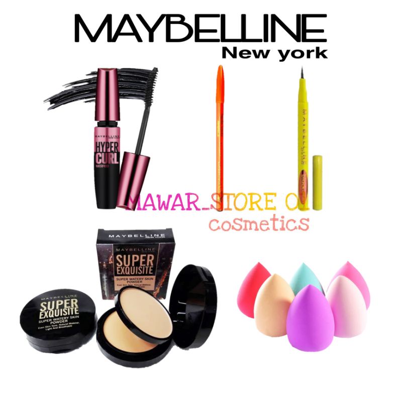 Set Makeup Maybelline Lengkap 5 In 1 / Paket Kosmetik Maybelline Lengkap Hemat