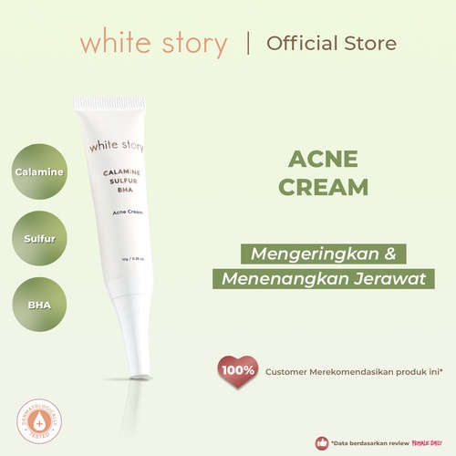 White Story Acne Cream 10gr / Whitestory Obat Jerawat / WHITESTORY