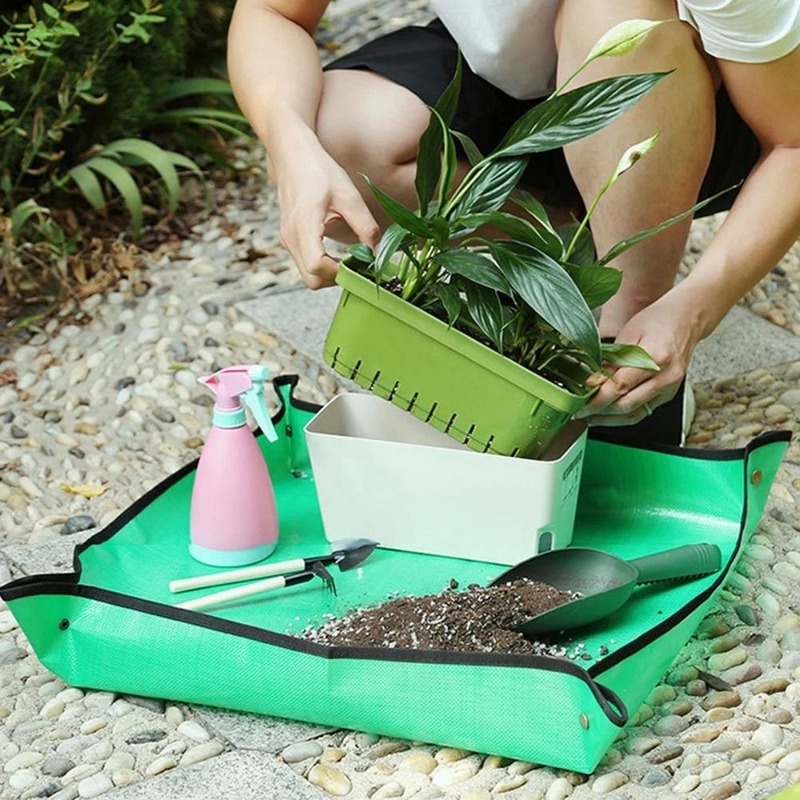 50 / 68 / 100cm Pad Transplantasi Bonsai Bentuk Kotak Tebal Tahan Air Untuk Taman