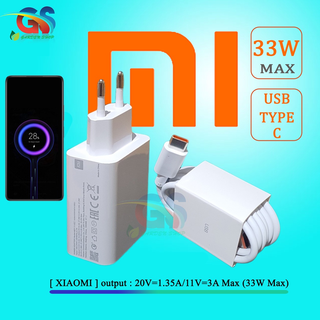 Charger Xiaomi Redmi Note 9 Pro / Note 10 Pro / Note 10S / Poco X3 NFC / Poco F3 27W &amp; 33W Original