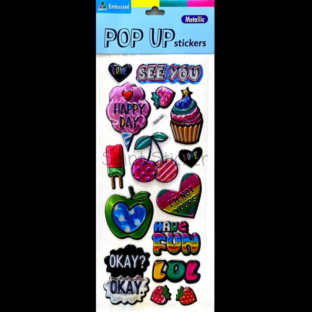 

Stiker Timbul Pop Up Sticker Gambar Tempel Anak Edisi Cupcake Ice Cream