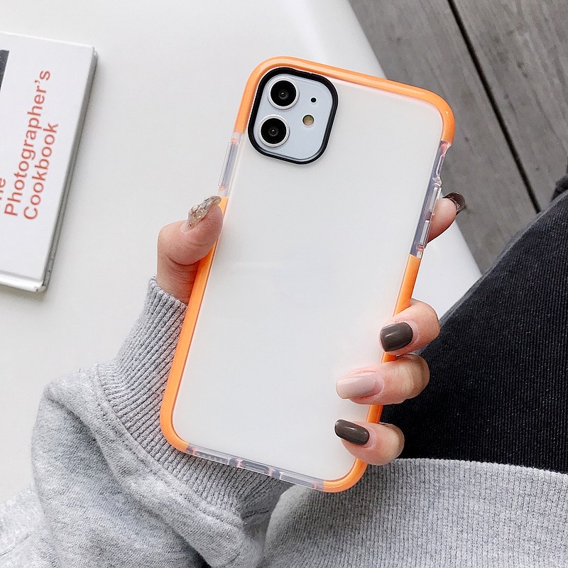 Kasus Telepon transparan iPhone 11 Pro Max XR XS Max SE2 i6 7 8 Ditambah Shockproof TPU Silicone Case