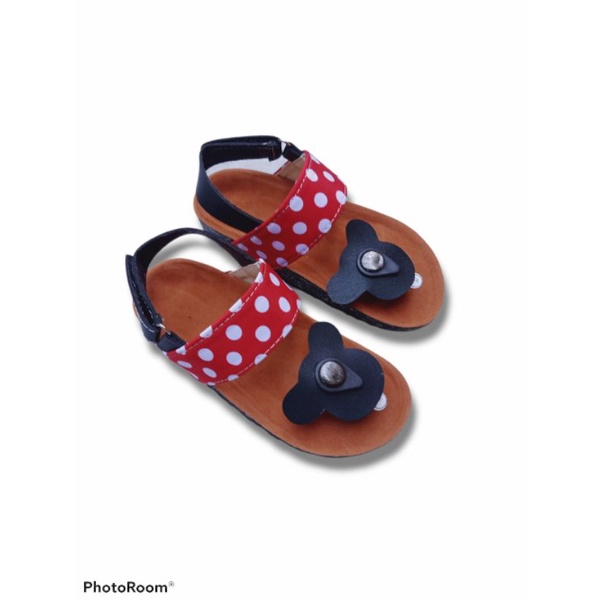 SB - SANDAL ANAK MICKEY POLKA MERAH