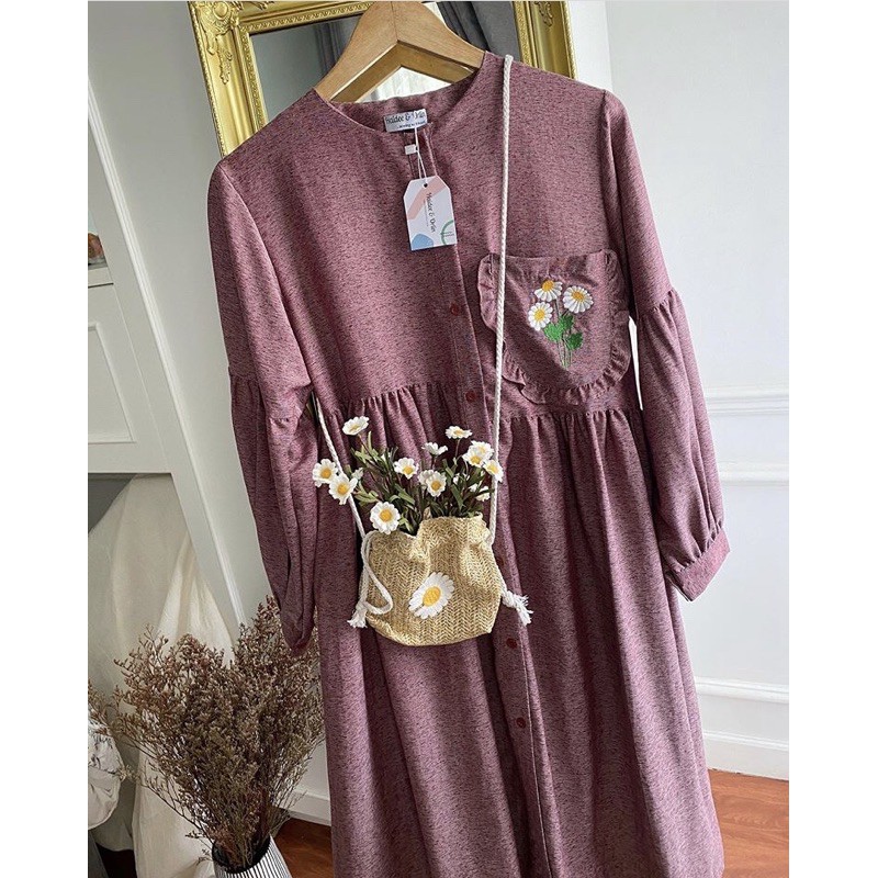 Midi Daisy burgundy by HaideeOrlin