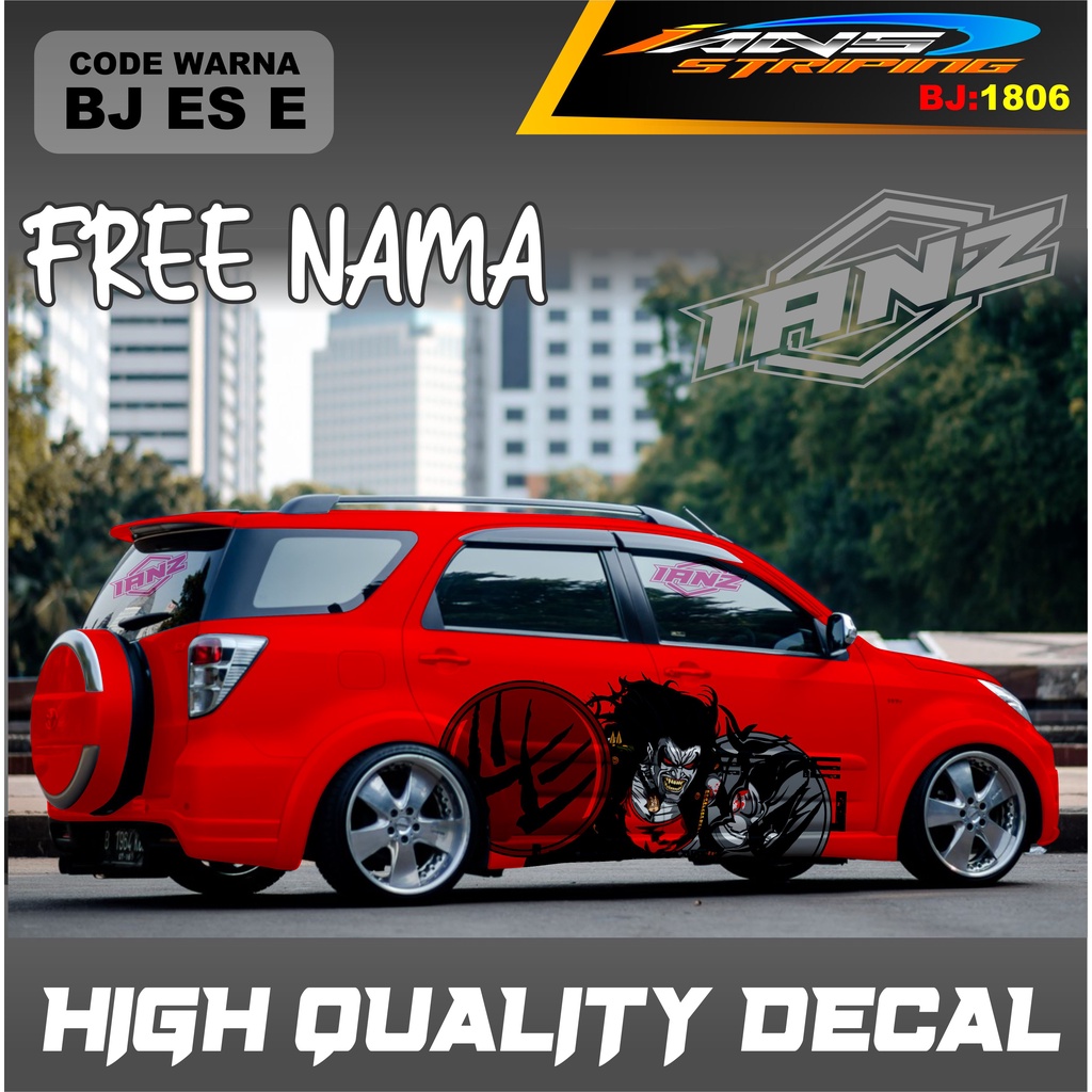 DECAL STIKER MOBIL TERIOS / STIKER MOBIL GRAND LIVINA / VARIASI STIKER MOBIL AVANZA / STIKER MOBIL XENIA / STIKER MOBIL