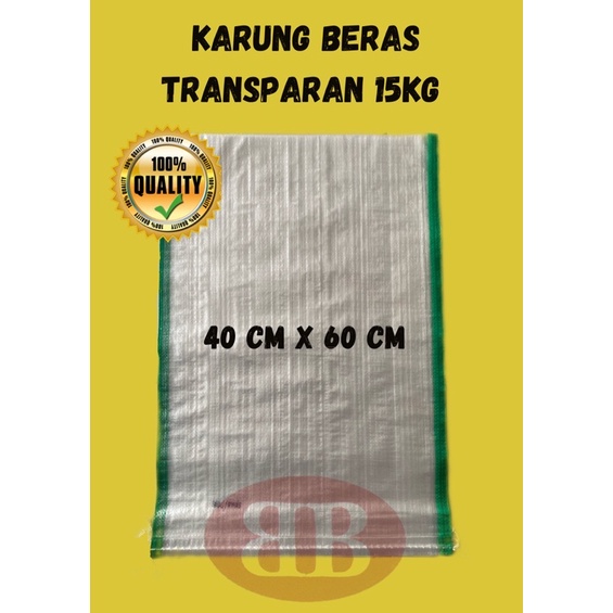 KARUNG PLASTIK TRANSPARAN 40cm x 60cm Setara Beras 15kg