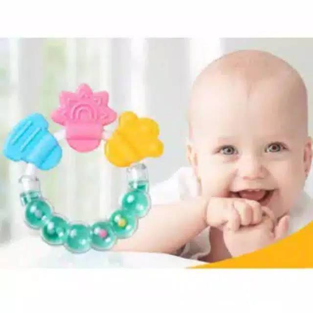 Teether Genggam Gemerincing / Mainan Rattle Genggam Gemerincing