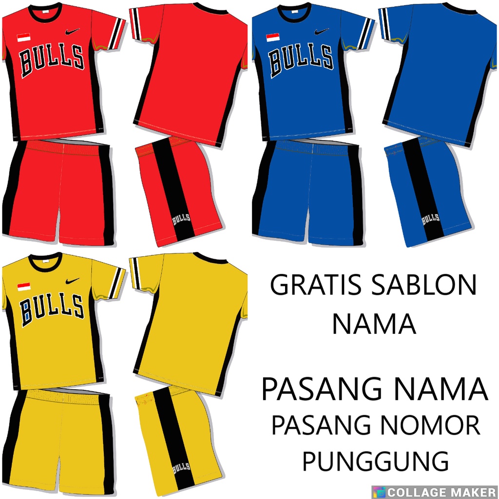 stelan jersey baju kaso celana basket anak size 7-12thn